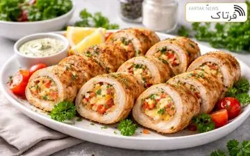 رولت مرغ؛ غذایی مجلسی، خوش‌طعم و متفاوت برای هر سفره