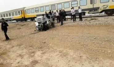 برخورد پراید با قطار باری در "هرسین" یک زخمی به جا گذاشت  