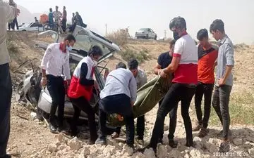 یک فوتی و یک مصدوم در تصادف جاده‌ای محور اهرم_برازجان