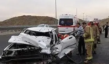 مرگ 4 نفر در برخورد اتوبوس با پراید در آزادراه زنجان ـ تبریز