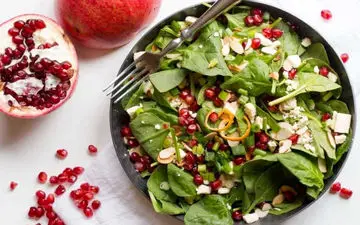 طرز تهیه  سالاد اسفناج و انار| خوشمزه و ناب!