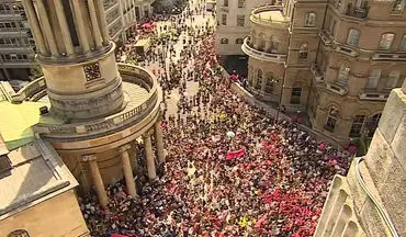  تظاهرات گسترده مردم انگلیس در مخالفت با سفر ترامپ به لندن