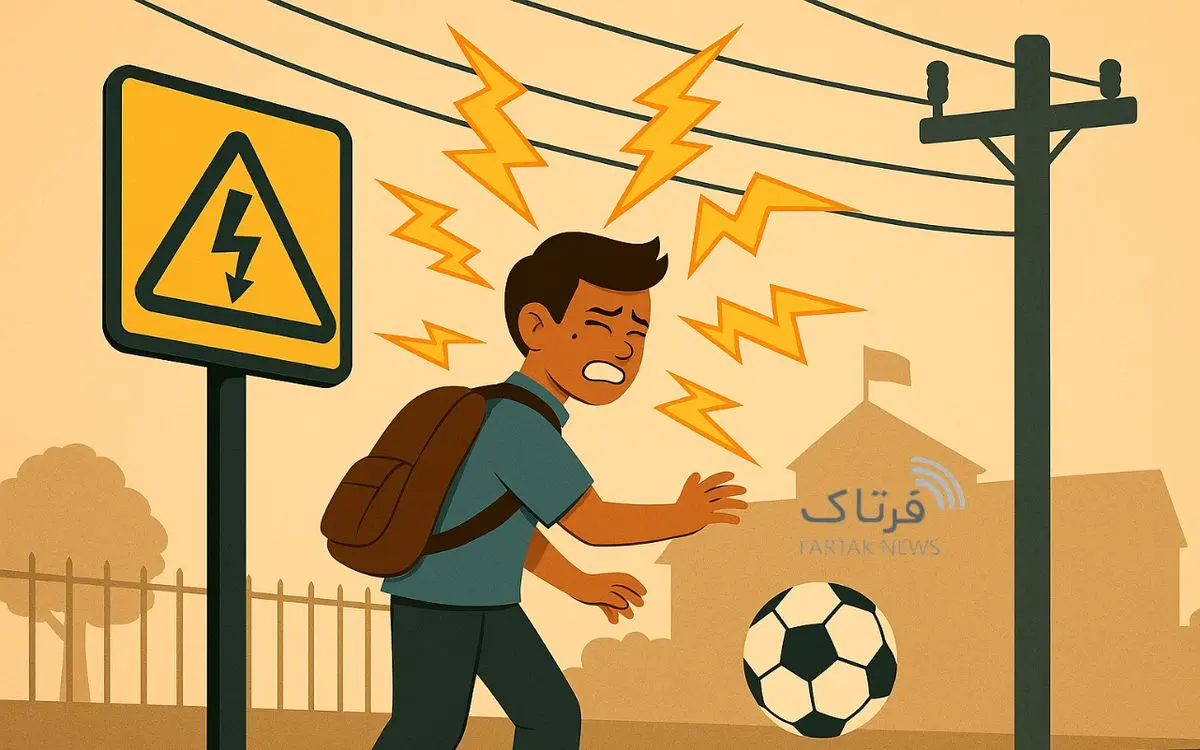 برق‌گرفتگی تلخ دانش‌آموز لنگرودی هنگام بازی در مدرسه
