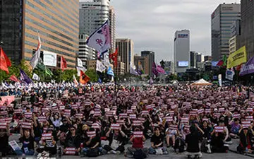 اعتراض زنان کره‌ای از SPY CAM + فیلم 