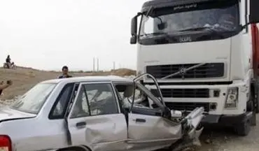 2 کشته در تصادف پراید با کامیون در بوانات
