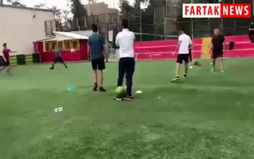 تنیس فوتبال با حضور گل محمدی،بیرانوند،منصوریان و میثاقی