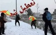  برف و یخبندان برخی از مدارس آذربایجان غربی را تعطیل کرد 