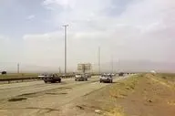 
اصابت پرتابه به آزادراه تهران_قم
