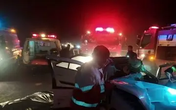 تصادف زنجیره ای در محور کامیاران- روانسر؛ یک کشته و ۶ مصدوم