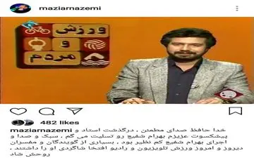 واکنش‌ها به درگذشت بهرام شفیع