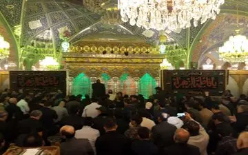 آیین سوگواری شهادت حضرت زهرا (س) در حرم حضرت رقیه (س) برگزار شد