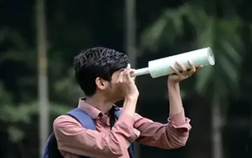 ساخت تلسکوپ با وسایل ساده+فیلم