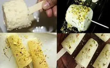 برای فصل تابستان حتما دسرهای خنک رو یاد بگیر | طرز تهیه بستنی چوبی پسته ای!