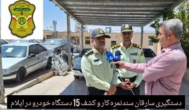   دستگیری سارقان سندنمره کار و کشف 15 دستگاه خودرو در ایلام