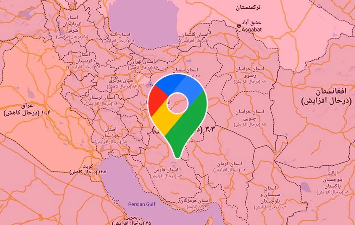 مشاهده آمار مبتلایان به کرونا در گوگل مپ