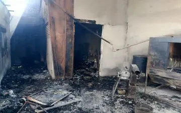 آتش‌سوزی در مجتمع تجاری مشهد 