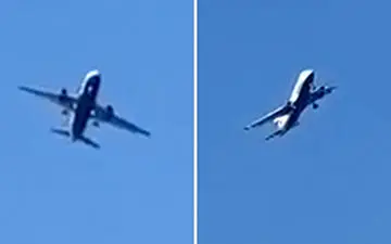 تکانه‌های شدید یک هواپیما در آسمان + فیلم 