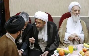 فرزند رهبرانقلاب در عروسی پسر علی لاریجانی +عکس