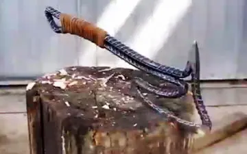 ساخت تبری پرقدرت با میلگرد+فیلم