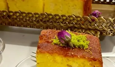 یک عصرانه بسیار خوشمزه و جذاب |  کیک باقلوا شربتی