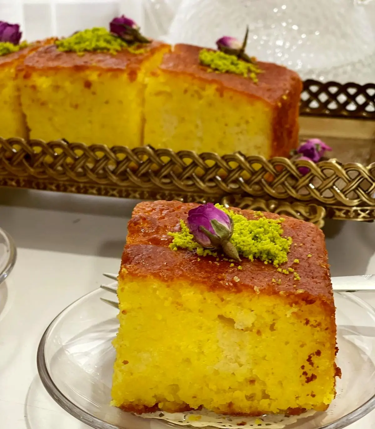 یک عصرانه بسیار خوشمزه و جذاب |  کیک باقلوا شربتی