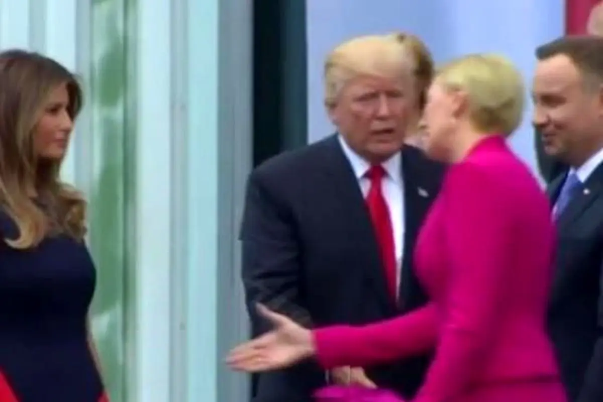 همسر رئیس جمهور لهستان ترامپ را ضایع کرد! 
