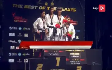 اهدای مدال برنز تکواندو به سروش احمدی