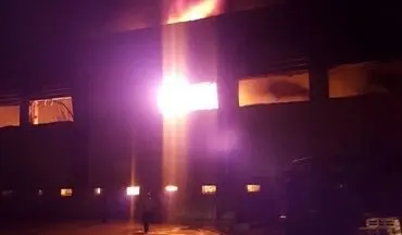 آتش‌سوزی گسترده در کارخانه لبنیاتی میهن اسلام شهر تهران