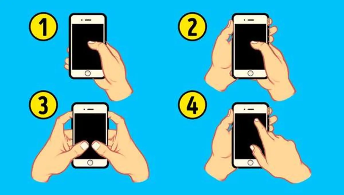 گوشی موبایلتو چطور تو دستت میگیری؟|شخصیت شناسی از نحوه دست گرفتن گوشی موبایل
