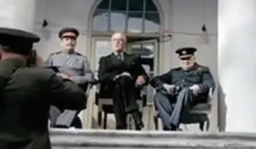 فیلم رنگی از حضور چرچیل، روزولت و استالین در تهران