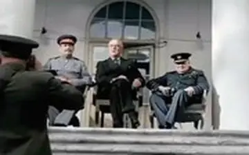 فیلم رنگی از حضور چرچیل، روزولت و استالین در تهران