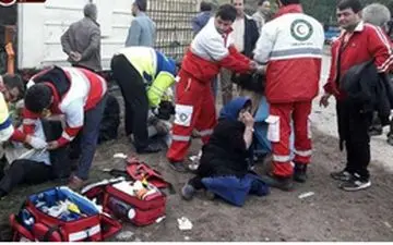 
مینی بوس در ساری واژگون شد 