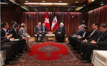 رئیس جمهوری سوئیس با روحانی دیدار کرد