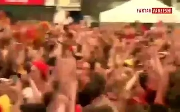 شادی هواداران بلژیک پس از غلبه بر برزیل 