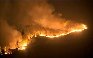 حریق در پارک طبیعی اسپانیا + فیلم