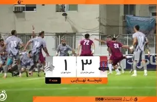 خلاصه بازی نساجی مازندران 3 - سایپا 1 + ویدئو