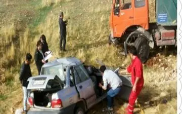 ۷ کشته و مصدوم در تصادف خودروی پراید با وانت