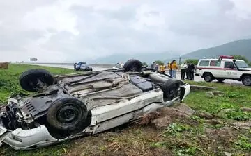 واژگونی دو خودرو در گلستان؛ ۱۰ مصدوم راهی بیمارستان شدند