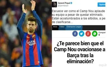 
اسکرین‌شات جنجالی پیکه علیه رئال مادرید 