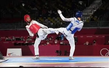 پیروز تکواندوکار ایرانی/ میرهاشم حسینی به مرحله یک چهارم نهایی صعود کرد