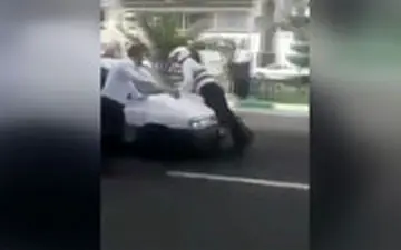 مسافرکش خیابان میرداماد مامور پلیس را زیرگرفت!