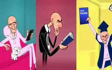 زیدان به دنبال یادگیری فتوشاپ! + ویدئو