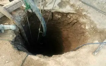 ریزش چاه جان کشاورز صحنه ای را گرفت