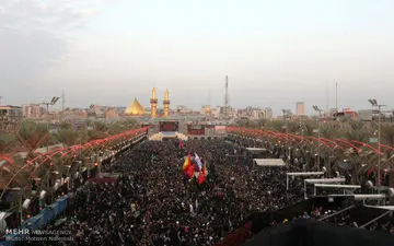 غروب دلگیر اربعین در کربلا