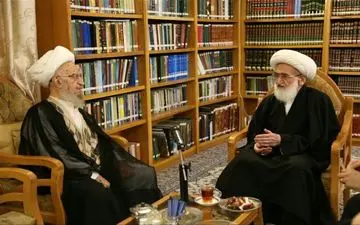 آیت‌الله نوری همدانی از آیت‌الله مکارم‌شیرازی عیادت کرد