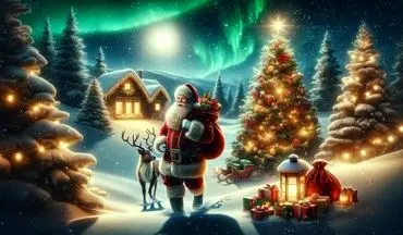بابانوئل در سوئیس دیده شد | فیلمی از پرواز او در آسمان منتشر شد