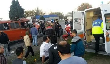 21 مصدوم حاصل 2 حادثه رانندگی در مازندران (+عکس) 