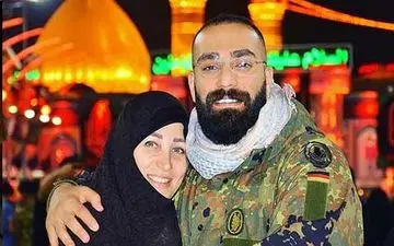 حمید صفت و مادرش در کربلا + تصویر