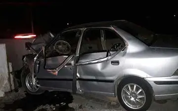 یک کشته و ۳ مصدوم بر اثر برخورد سمند با نیوجرسی +عکس