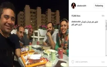 عکس|زیبا بروفه و همسرش در یک ضیافت شام دوستانه!